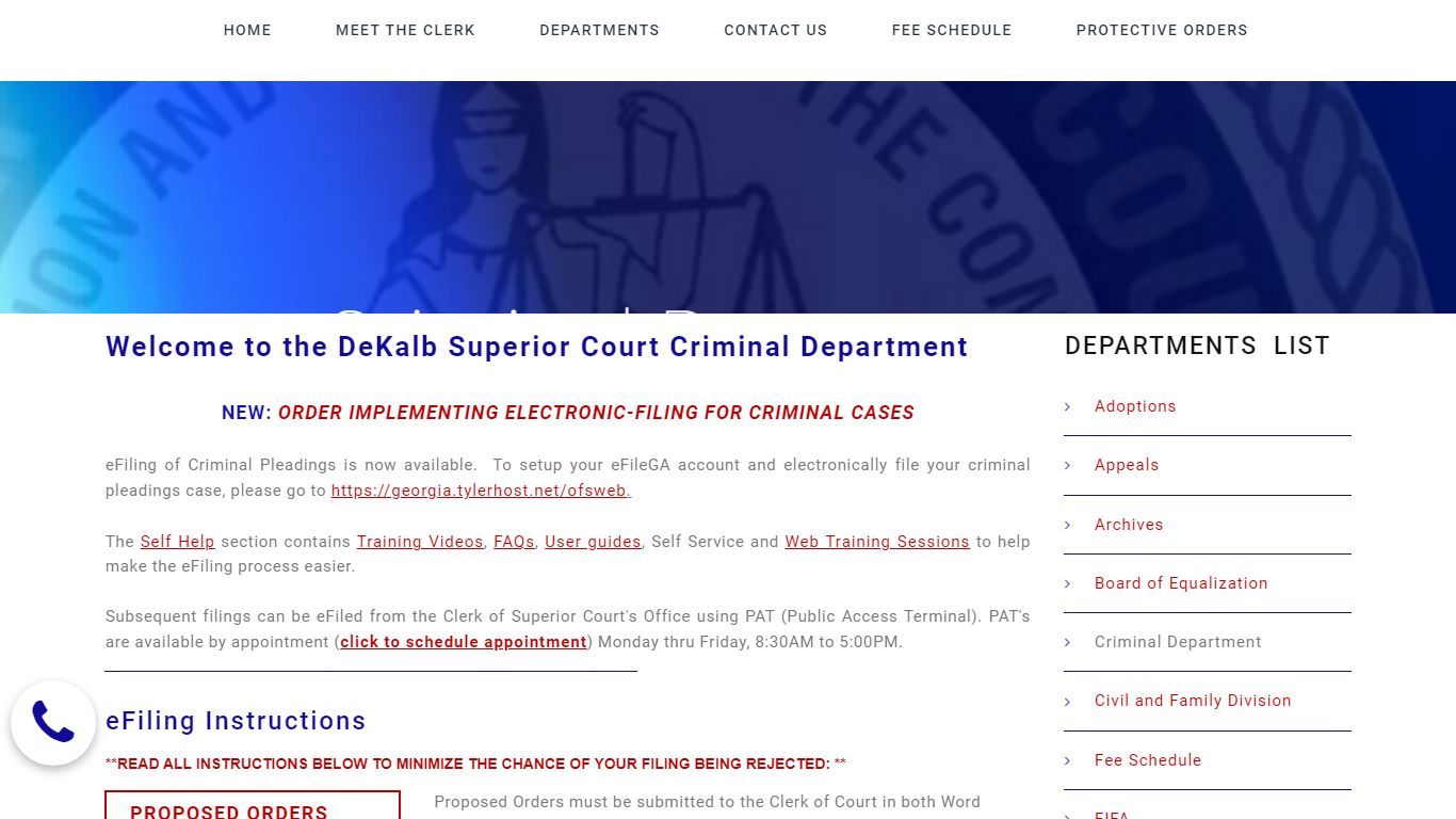Criminal Department | DeKalb County Clerk of Superior Court